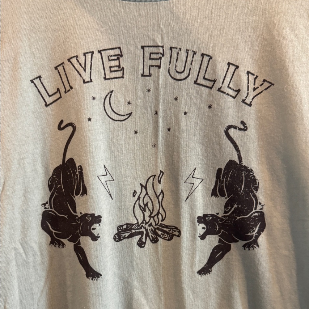 Live Fully Graphic Muscle Tee - Gray